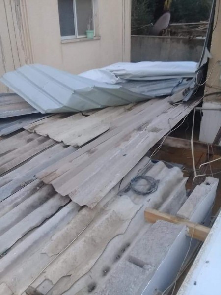 تضرر العديد من منازل المواطنين في مخيم البريج نتيجة المنخفض الجوي