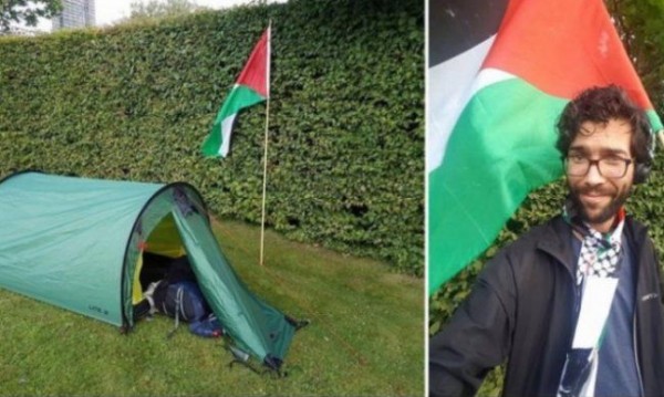 ناشط سويدي يقطع 4800 كم سيراً على الأقدام نحو فلسطين   9998876349