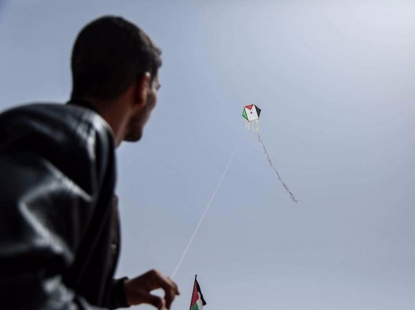 شاهد: الطائرات الفلسطينية الورقية تُقلِع شرقي قطاع غزة