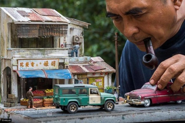 صور: فنان يصنع بيوت وشوارع بحجم النملة