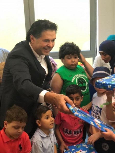 راغب علامة يزور مركز سرطان الأطفال في لبنان كسفير للمركز 2018