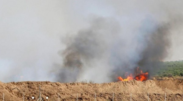 فيديو: اندلاع النيران بمستوطنة وموقع عسكري شمال ووسط القطاع بفعل الطائرات الورقية