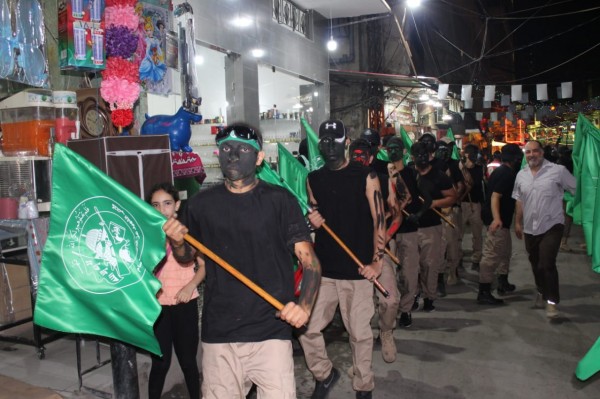 مسيرة شبابية لحركة حماس في مخيم عين الحلوة تضامنا مع مسيرات العودة