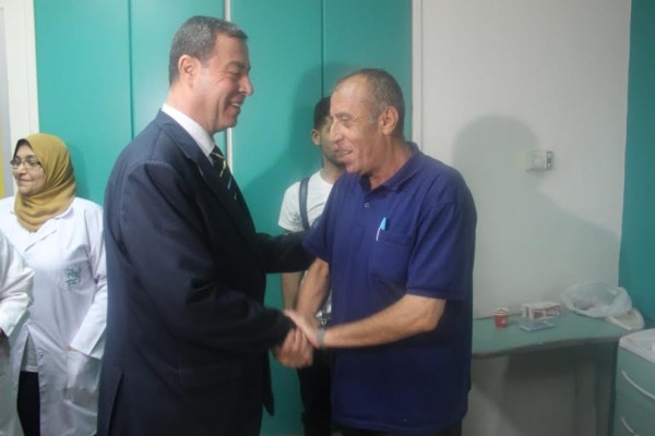 السفير ذياب اللوح يتفقد الجرحى الفلسطينيين بمستشفى "زايد التخصصي‎" بالقاهرة