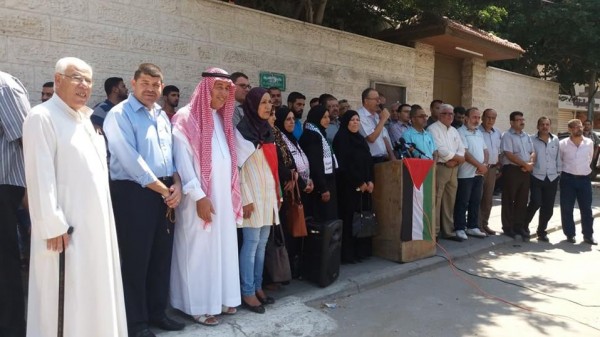 التجمع الفلسطيني للوطن والشتات يشارك بالوقفة الاسنادية للأسرى المضربين