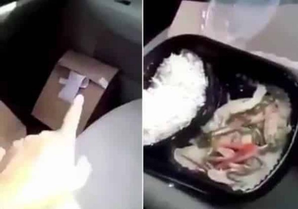 عامل آسيوي ينشر فيديو لما كان يفعله بالوجبات السريعة التي كان يوصلها بالسعودية