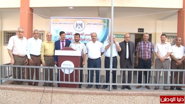 شاهد: افتتاح العام الدراسي من مدرسة أبو تمام التي دمرها الاحتلال