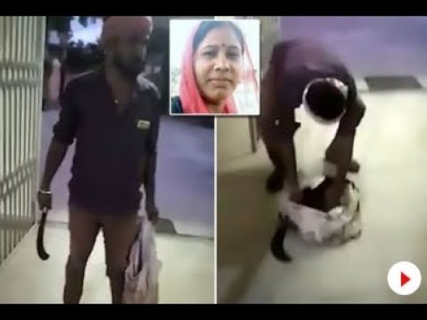 شاهد: رجل يدخل قسم شرطة برأس زوجته المقطوع بعد ما اكتشفه عنها
