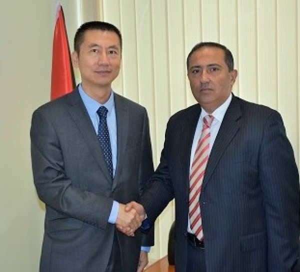 السفير شامية يلتقي السفير الصيني لدى دولة فلسطين