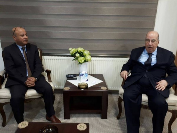 أبو هولي يلتقي رئيس المجلس الوطني سليم الزعنون "ابو الأديب"