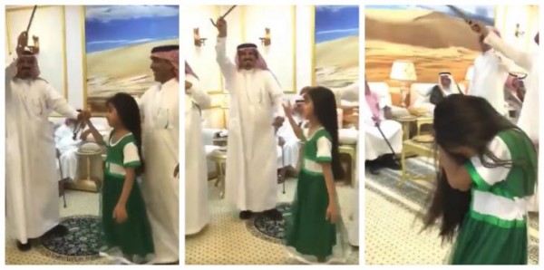 طفلة سعودية تعرضت لضربة "سيف" بالخطأ.. فعوضها شيخ سعودي بمبلغ خيالي