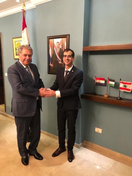 السفير دبور يلتقي سفير الباراغواي في لبنان