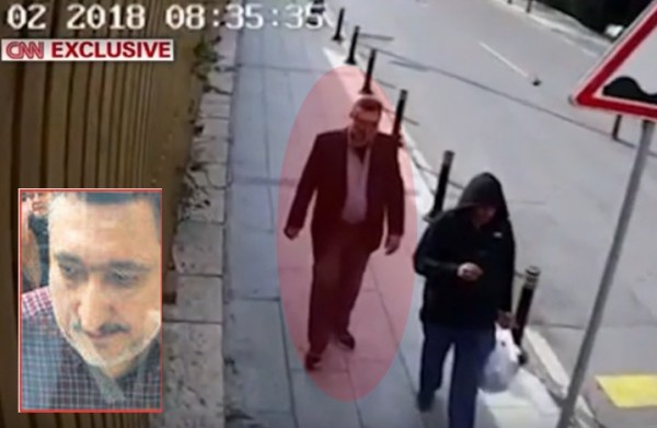 فيديو يرصد أحد المشتبه بهم يرتدي ملابس خاشقجي خارج القنصلية السعودية