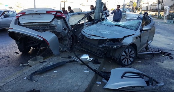 الهلال الأحمر: خمس إصابات في حادث سير قرب رام الله