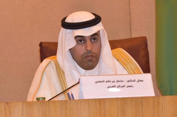رئيس البرلمان العربي يدين الهجوم الإرهابي على مركز للشرطة ببلدية الجفرة في ليبيا