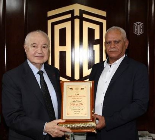 أبوغزاله يستقبل اللواء الركن يوسف نصار مدير عام الدفاع المدني الفلسطيني