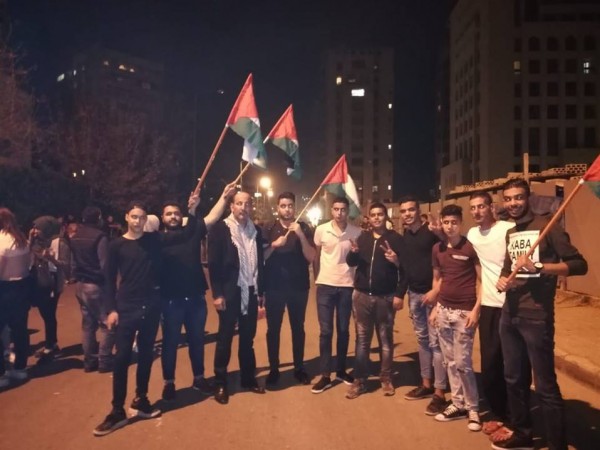 وقفة احتجاجية في بيروت ضد التطبيع أمام سفارة سلطنة عمان