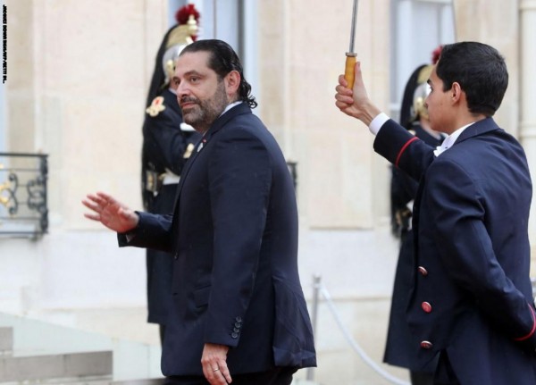 الحريري ينشر صورته مع أمير قطر خلال غداء أقامه ماكرون