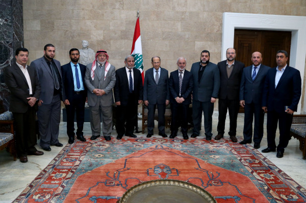 الوفد البرلماني الفلسطيني يلتقي الرئيس ميشال عون