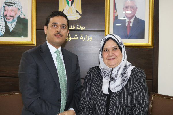الأغا تبحث مع السفير الأردني آليات التعاون في مجال دعم قضايا المرأة