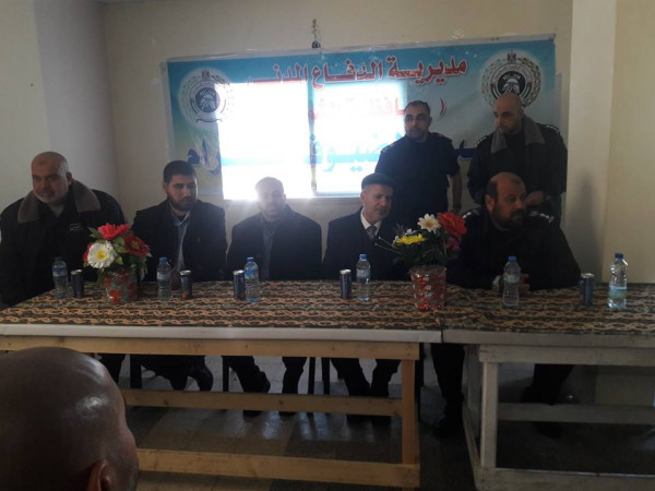 النائب الأشقر يزور جهاز الدفاع المدني في محافظة شمال غزة