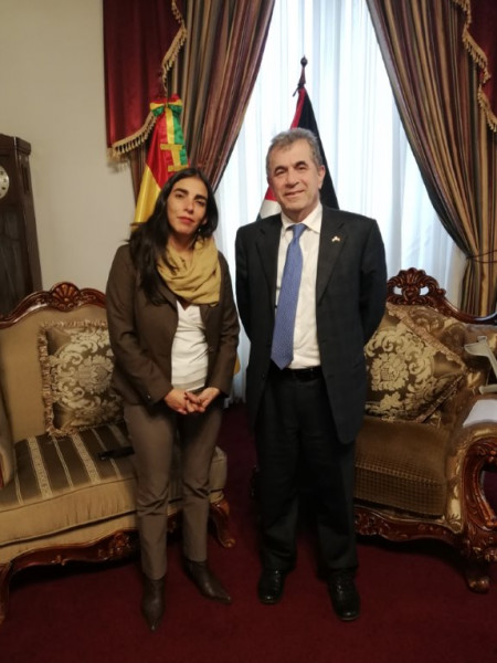 سفير فلسطين لدى بوليفيا يزور رئيسة البرلمان البوليفي