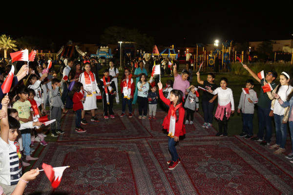 الرفاع فيوز تقيم مهرجانًا وطنيًّا في حي الحدائق للمشاركة في فرحة العيد الوطني