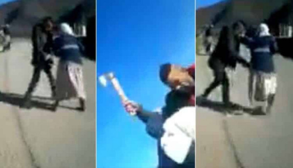 فيديو من المغرب.. شاب هائج يحاول اغتصاب فتاة بالقوة ويعتدي على والدتها بساطور