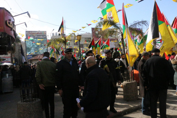 الشرطة تشارك بمهرجان ذكرى انطلاقة الثورة الفلسطينية بنابلس