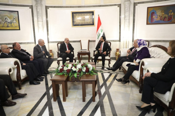 وفد من لجنة الأخوة "البرلمانية الفلسطينية العراقية" يلتقي رئيس مجلس النواب العراقي