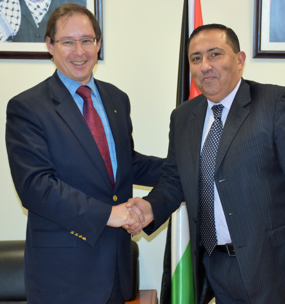 السفير شامية يلتقي سفير روسيا الإتحادية لدى دولة فلسطين
