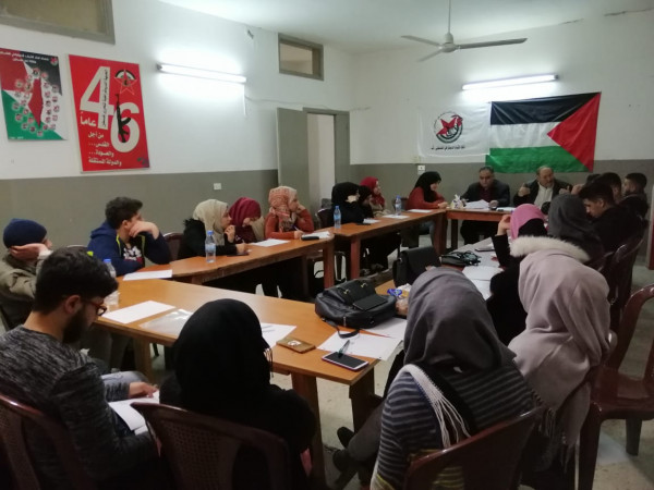 ندوة شبابية لأشد في مخيم عين الحلوة بمناسبة اليوبيل الذهبي للجبهة الديمقراطية