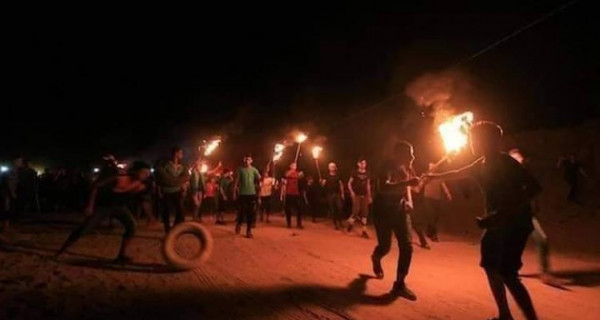 بدء فعاليات الإرباك الليلي شرقي خانيونس جنوب قطاع غزة