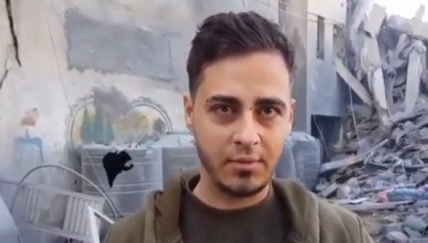 شاهد: عريس غزي بعد تدمير طائرات الاحتلال لمنزله: "وين أجيب العروس؟"