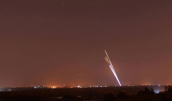 إطلاق خمسة صواريخ من قطاع غزة تجاه مستوطنات الغلاف