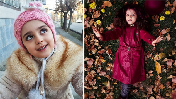 طفلة إيرانية تخطف الأنظار بجمالها