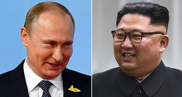لأول مرة.. فلاديمير بوتين وكيم جونغ أون وجهًا لوجه