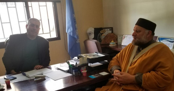 مجلس علماء فلسطين في لبنان يلتقي مدير منطقة صيدا (أونروا) إبراهيم الخطيب