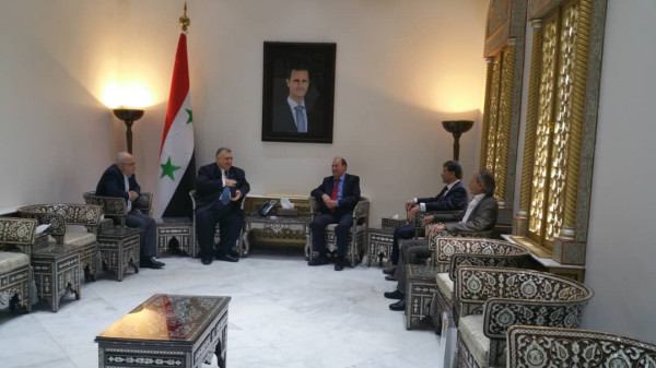 وفد "الوطني" يبحث مع رئيس مجلس الشعب السوري آخر مستجدات القضية الفلسطينية