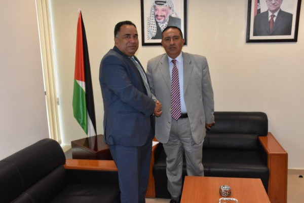 السفير شامية يستقبل ممثل جمهورية الهند لدى دولة فلسطين