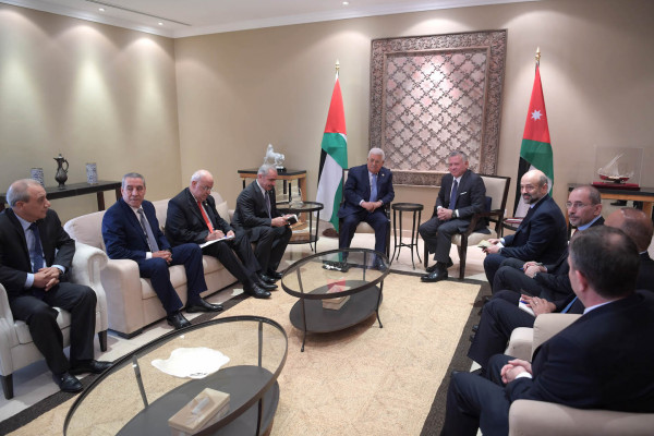 اجتماعات موسعة بين الأردن وفلسطين برئاسة الرئيس عباس والعاهل الأردني