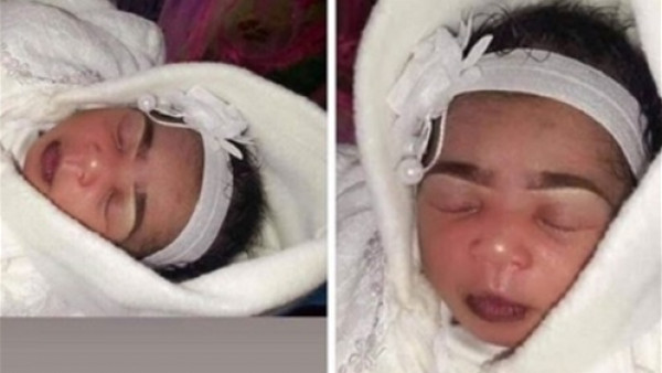 صورة لطفلة مولودة تضع مكياجا كاملا تثير ضجة