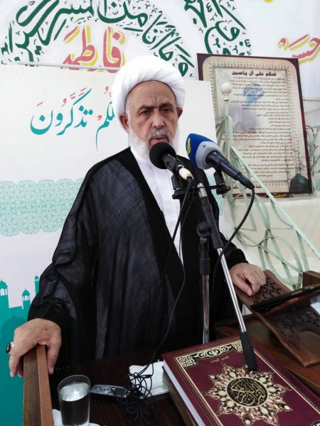 الشيخ علي ياسين يشدد على وحدة الموقف الفلسطيني