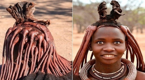 قبيلة في ناميبيا تستخدم الطين لتسريحات الشعر