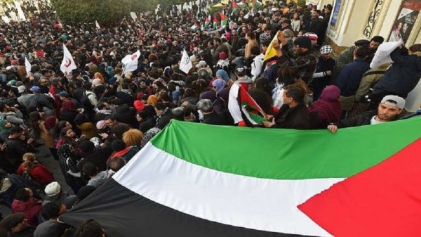 مظاهرة ضد التطبيع مع إسرائيل في تونس