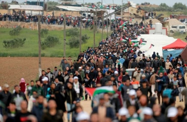 للمشاركة بالجمعة الـ66.. بدء توافد الجماهير الى مخيمات العودة شرقي القطاع