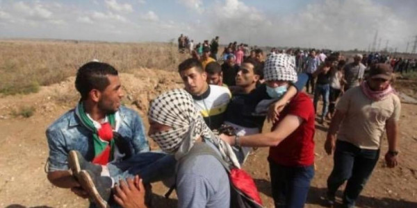 خلال الجمعة الـ66.. الصحة: إصابة 55 مواطناً برصاص الاحتلال شرقي القطاع