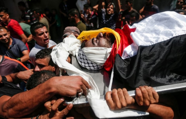 بالصور: تشييع جثامين شهداء بيت لاهيا شمال قطاع غزة