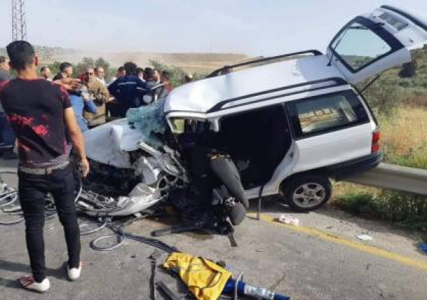 مصرع شاب وعدة إصابات بينها ثلاثة حرجة بحادث سير قرب نابلس