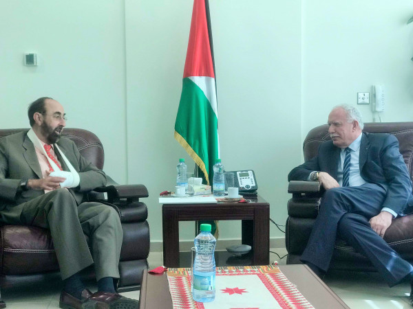 الوزير المالكي يستقبل القنصل الاسباني العام الجديد لدى دولة فلسطين